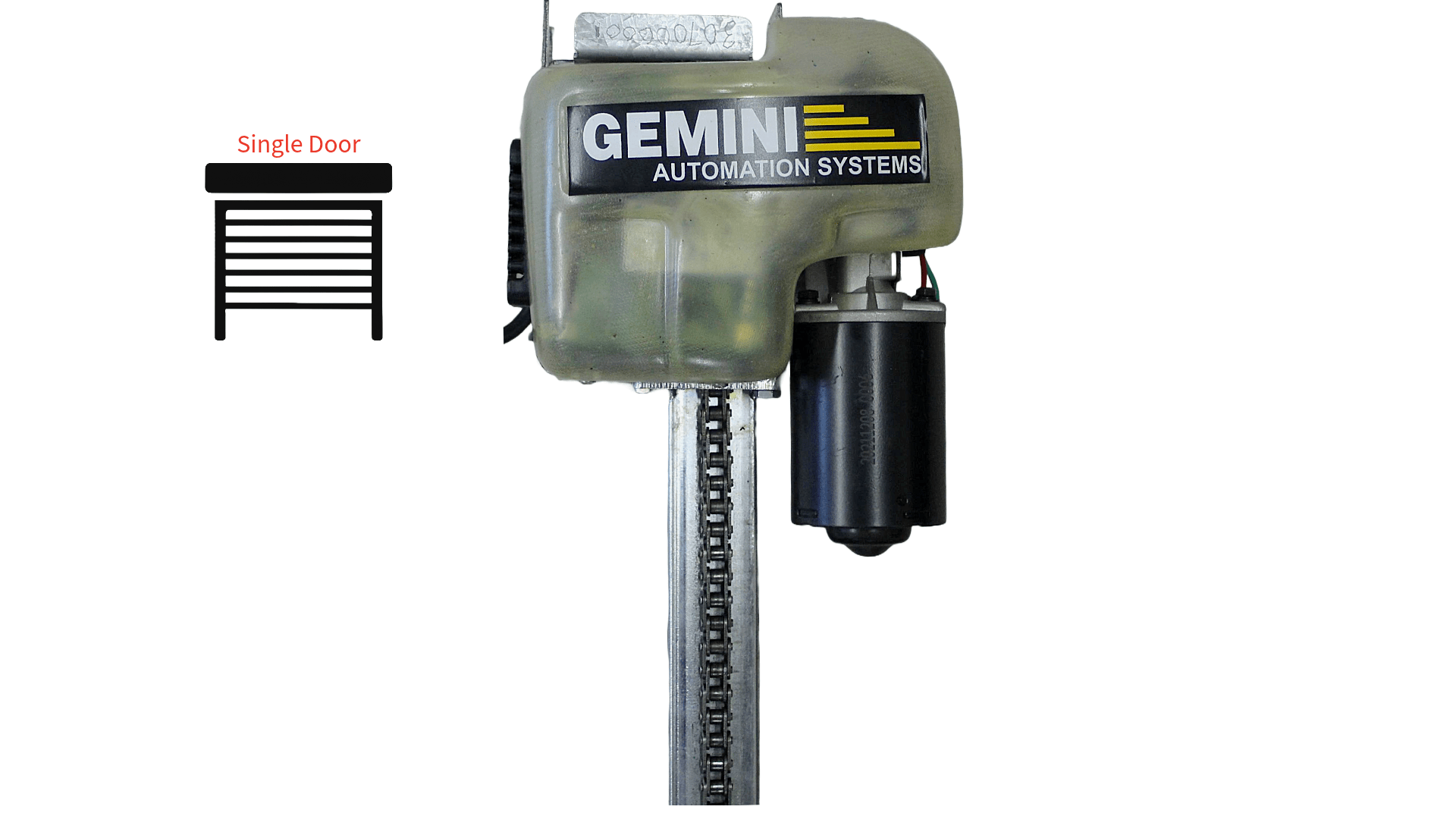 Gemini roll-up motor — single door